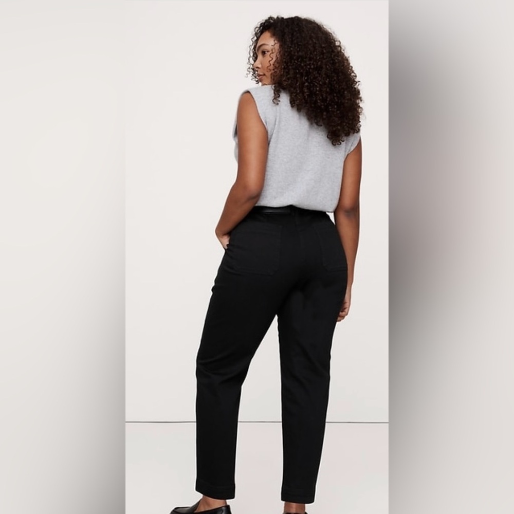 Banana Republic The Weekend Slim Barrel Pants, Black, Pockets, 6P, NWT - Picture 6 of 11